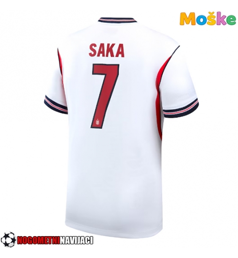Moške Nogometnih dresov Anglija Bukayo Saka #7 Domači SP 2026 Kratki rokavi Moške Nogometnih dresov Anglija Bukayo Saka #7 Domači SP 2026 Kratki rokavi